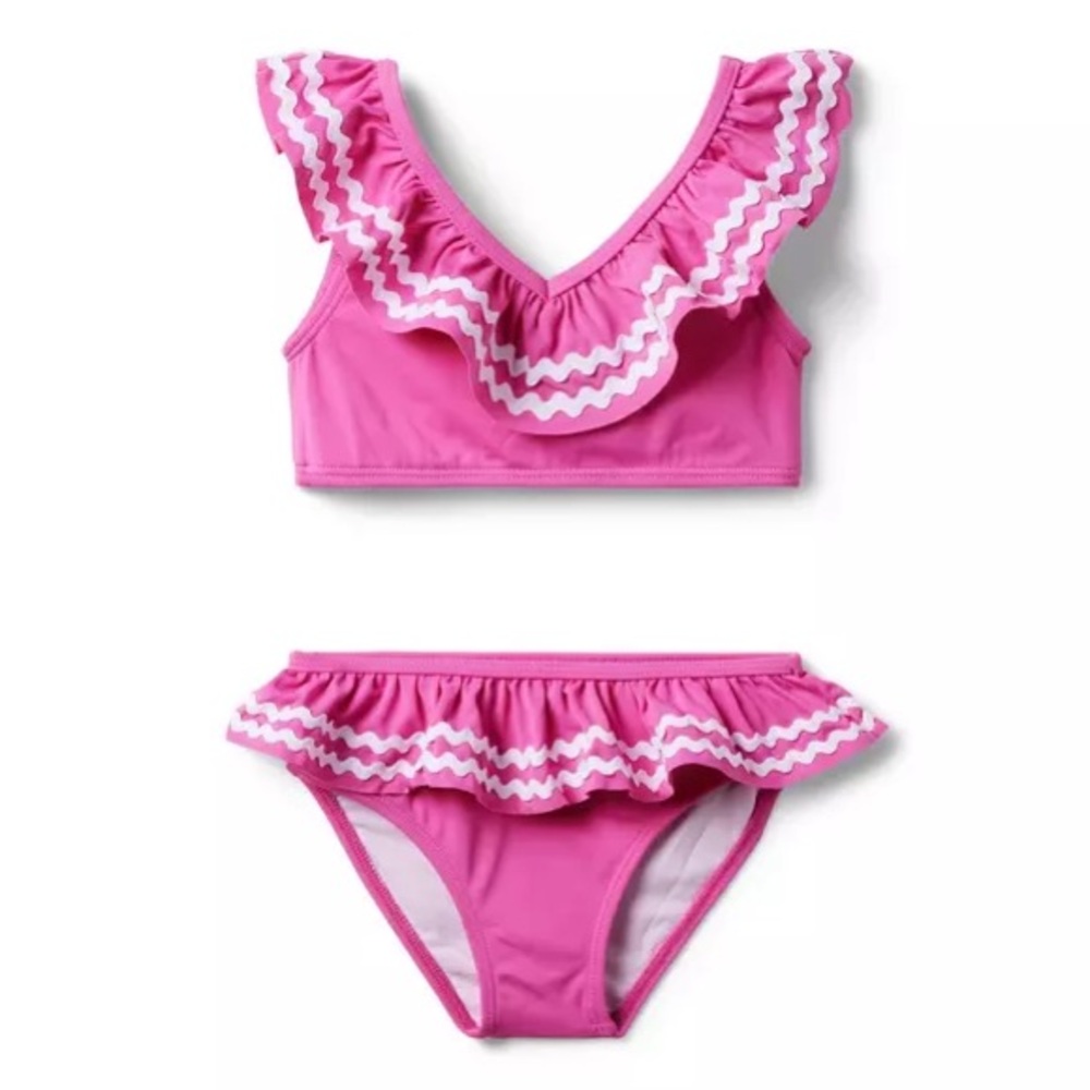 Janie & Jack Ric Rac Ruffle 2-Piece Swimsuit